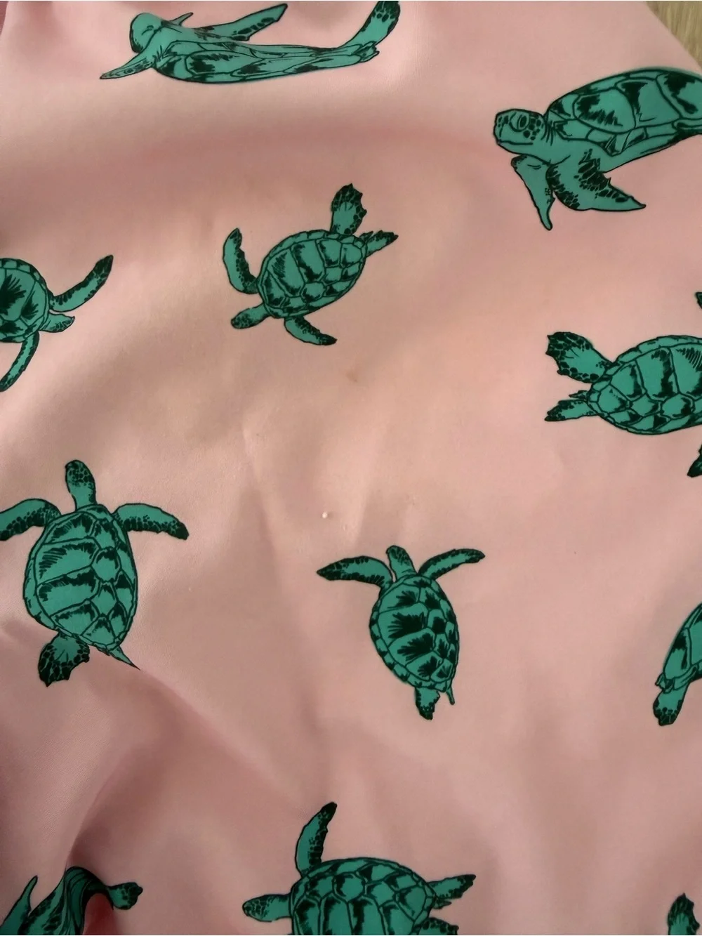 Crewcuts Pink Swim Shorts with Green Turtle Print